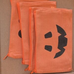 Halloween Pumpkin Face Pouches Set of 4